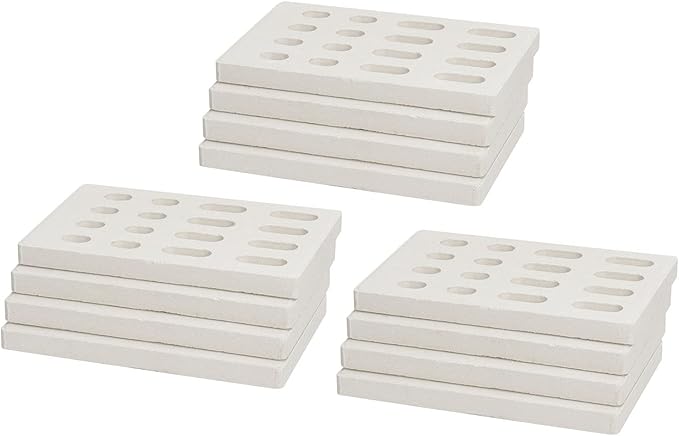 12-Pack Ceramic Flame Tamer for Grand Turbo Grills, Ceramic Briquettes Replacement Parts for Grand Turbo Grand Hall, Barbeques Galore Grand Turbo, Members Mark, Ceramic BBQ Bricks