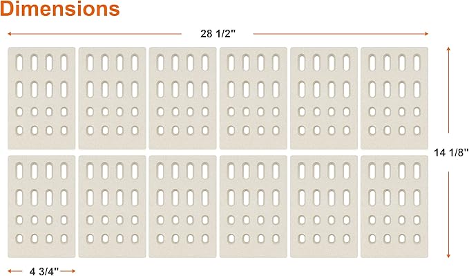 12-Pack Ceramic Flame Tamer for Grand Turbo Grills, Ceramic Briquettes Replacement Parts for Grand Turbo Grand Hall, Barbeques Galore Grand Turbo, Members Mark, Ceramic BBQ Bricks