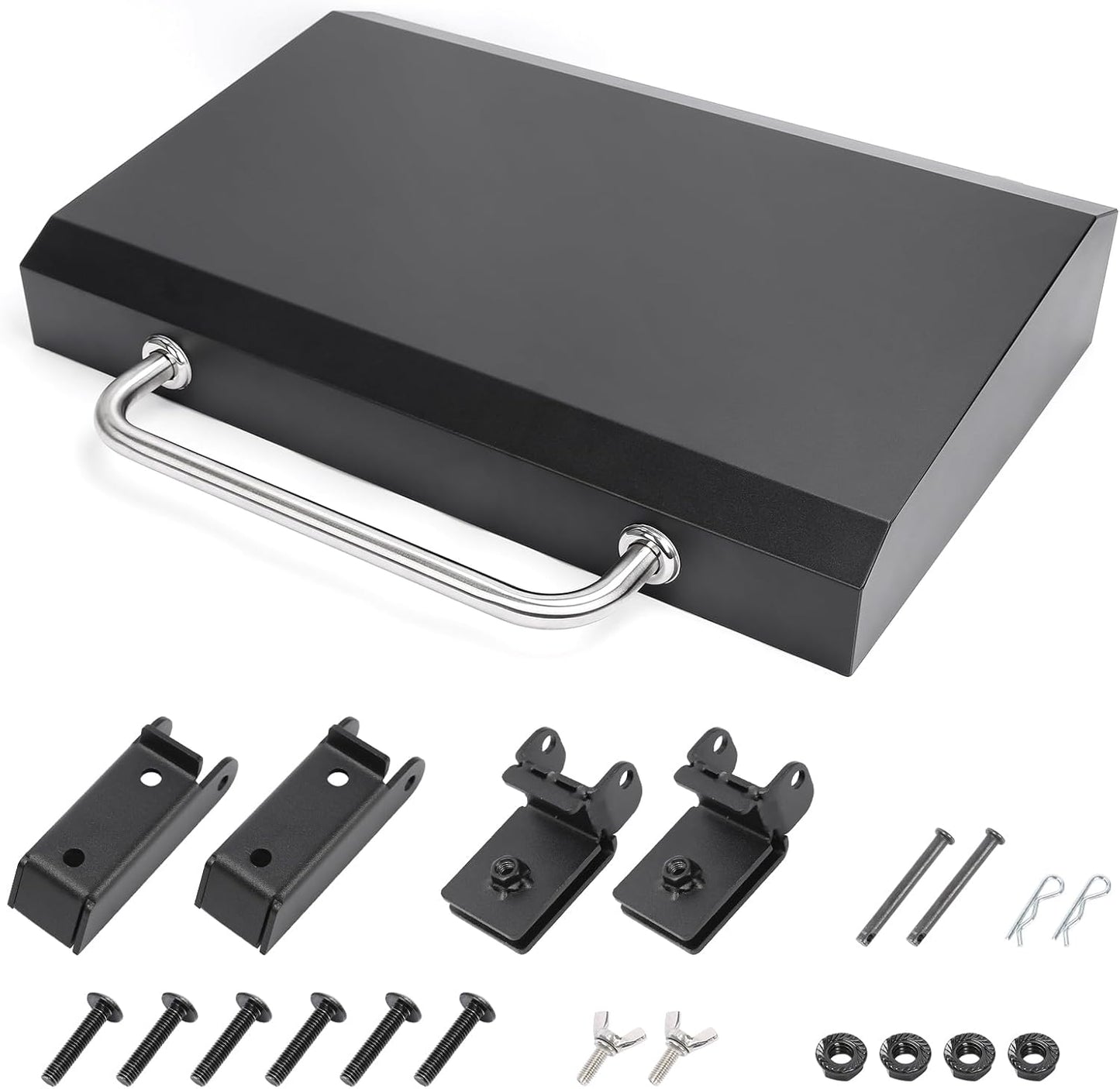 Back Hinged Lid for 28" Blackstone Griddle 1517, 1853, 1605, 1803, 1839, 1856, 1885, 1924, Griddle Lid also fits Nexgrill, Member Mark and other 28 inch griddles, Hard Cover Hood with handle