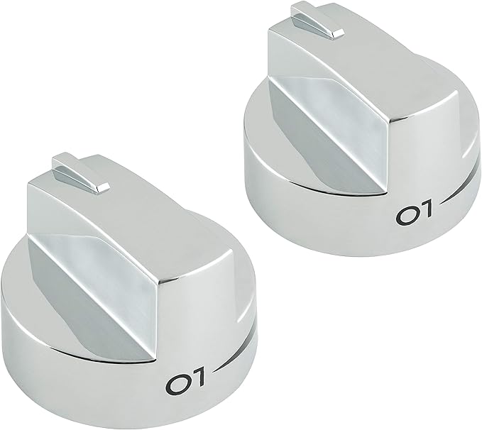 Replacement Control Knobs for Kenmore Gas Grills (2 Pieces), Stainless Steel