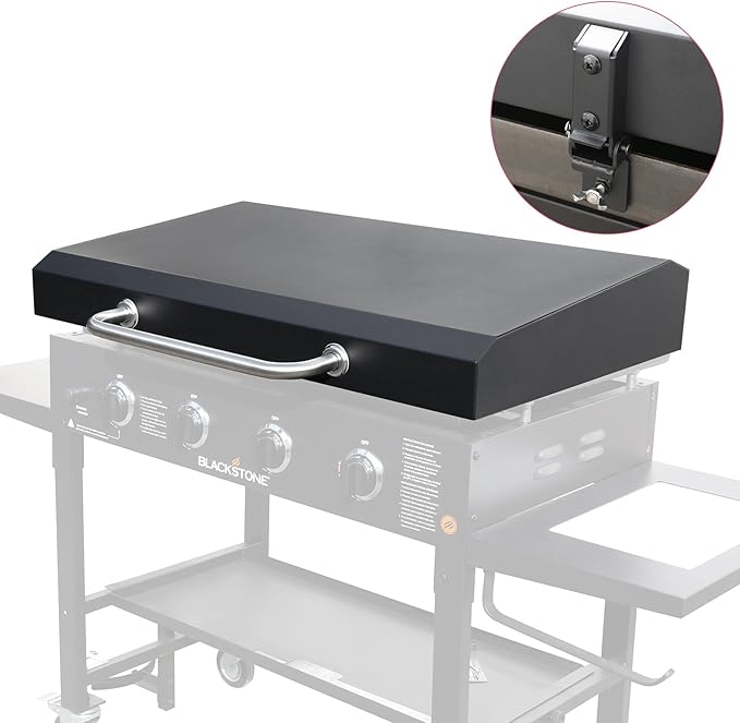 Griddle Lid Back-hinged Design for 36" Blackstone Griddle, Nexgrill, Member Mark Griddle and Other 36'' griddles, Hard Cover Hood with Handle for 36 Inch Blackstone Table Top Griddles