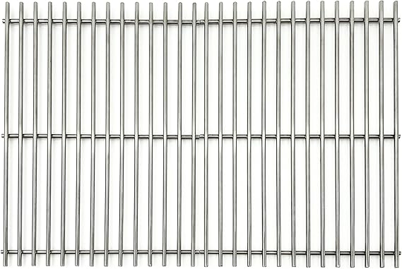 Solid Stainless Steel Cooking grids/grates 17" x 12 1/2" Replacement for Charbroil 461320507, 461320508, 463250509, Great Outdoors, Thermos, Vermont Castings Gas Grills, set of 2