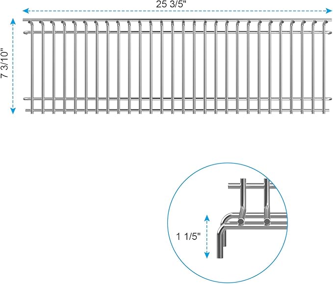 Grill Warming Rack Replacement Part for Home Depot Nexgrill 4 Burner 720-0830H,Stainless Steel Warming Rack Grates Grids for Nexgrill 4 Burner Accessories