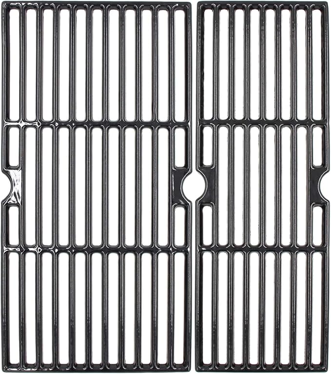 463673019 463625219 Cast Iron Grill Grates for CharBroil Performance 2 Burners 463673519p1 463625217 463673517 Cooking Grids Replacement for Char-Broil Grill Model G470-0003-W1 G470-0002-W1