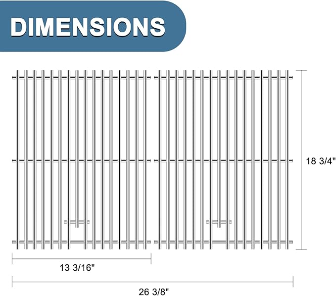 Grill Replacement Parts for Charbroil 463211513 463211514 463211512 463211511 463210310 463210511, Members Mark BQ06043-1, G560-0005-W1 Cooking Grate Grill Grate for Charbroil Classic 463211514