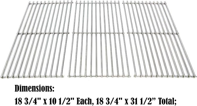 Solid Stainless Steel Cooking grids Replacement for Sam's Club, Charbroil, Members Mark, Jenn-Air, Centro Gas Grills