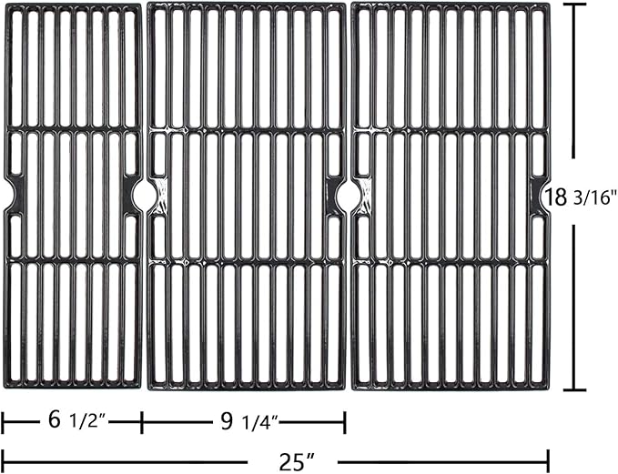 Cast Iron Grill Grates for CharBroil Performance 5 Burners 463347519 463373319 463373019 463347518 Cooking Grids Replacement for Char-Broil 475 4 Burners 463342119 463376017 463361017, 3 Packs