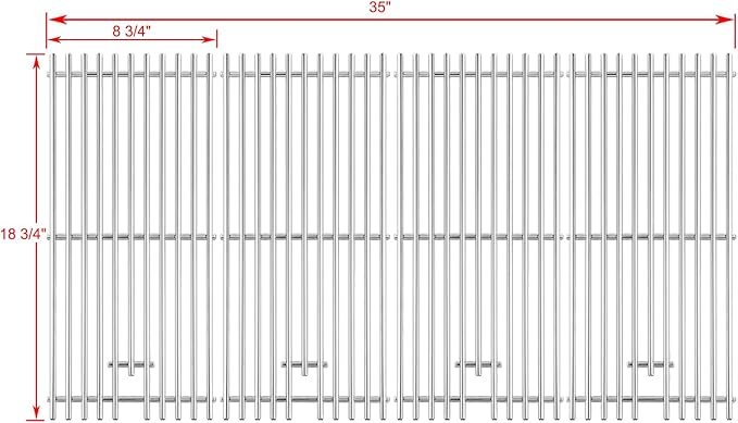 18 3/4" Grill Grates Parts for Kitchenaid Grill Replacement Parts 750-0781 720-0856 4 5 6 Burner Cooking Grates Members Mark Grill Grates 720-0856V Kitchen Aid Grill Grates 730-0856V Sam’s Club Parts