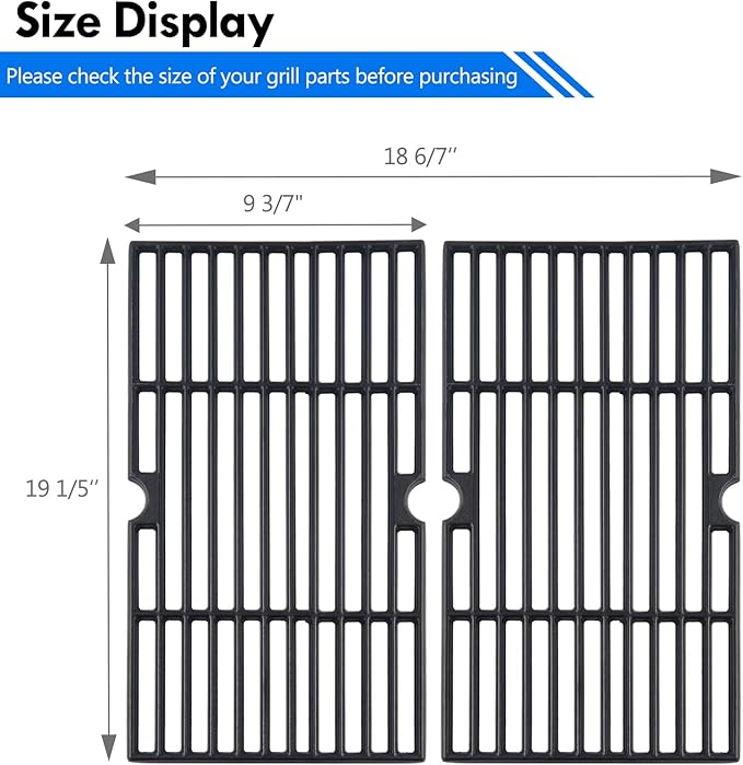 19" 15202029 Grill Grates Replacement Parts for Oklahoma Joe 1767150 Charcoal Grate Longhorn Smoker Accessories 16202046 12201767 14201767 18202083 Members Mark GR2234801-MM-00 Cooking Grids