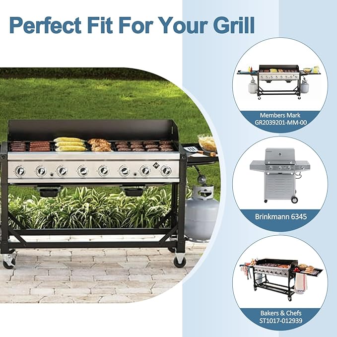 19" Grill Parts for Members Mark GR2039201-MM-00, Brinkmann 6345 6430, Bakers & Chefs ST1017-012939, Charmglow 810-7310-S, Grill Grates Replacement for Members Mark Grill GR2039201-MM-00