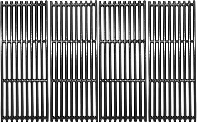 18 1/4 x 28 3/4" Polished Porcelain Cast Iron Grill Grates for Charbroil Tru-Infrared 4 Burner 463241413, 463241414, 466241414, 466242414, 463268107, 463244819, tuscany CS784LP, Cuisinart Model