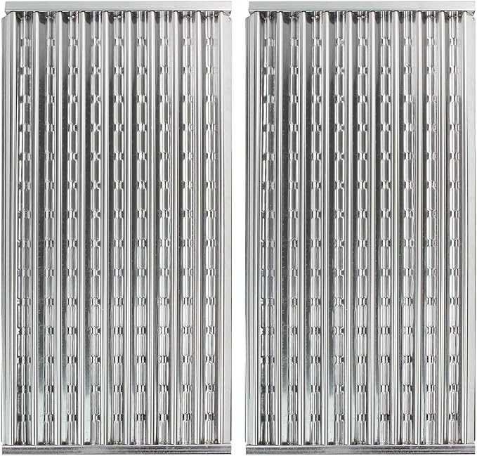18 3/8" Stainless Steel Tru-Infrared Emitter Grates for 2 Burner Charbroil Grills 466246910 463243812 463243911 463273614 463246910 466247110 463246909 463241013 463241014 466241013, 2-pk