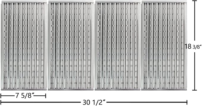 18 3/8" Tru-Infrared Emitter Stainless Steel Grate for Charbroil 4 Burner Grill Pre-2015 Models, 463271315 463271314 463241414 463241413 463271313 463247512, 4-pk