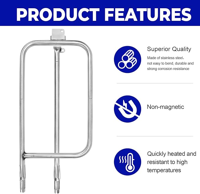 60032 Grill Burner Tube for Weber 65032 Q300 Q320 Q3000 Q3200 Series Grills, 60036 Grill Burner Tube Set Replacement for Weber 404341 57060001 586002