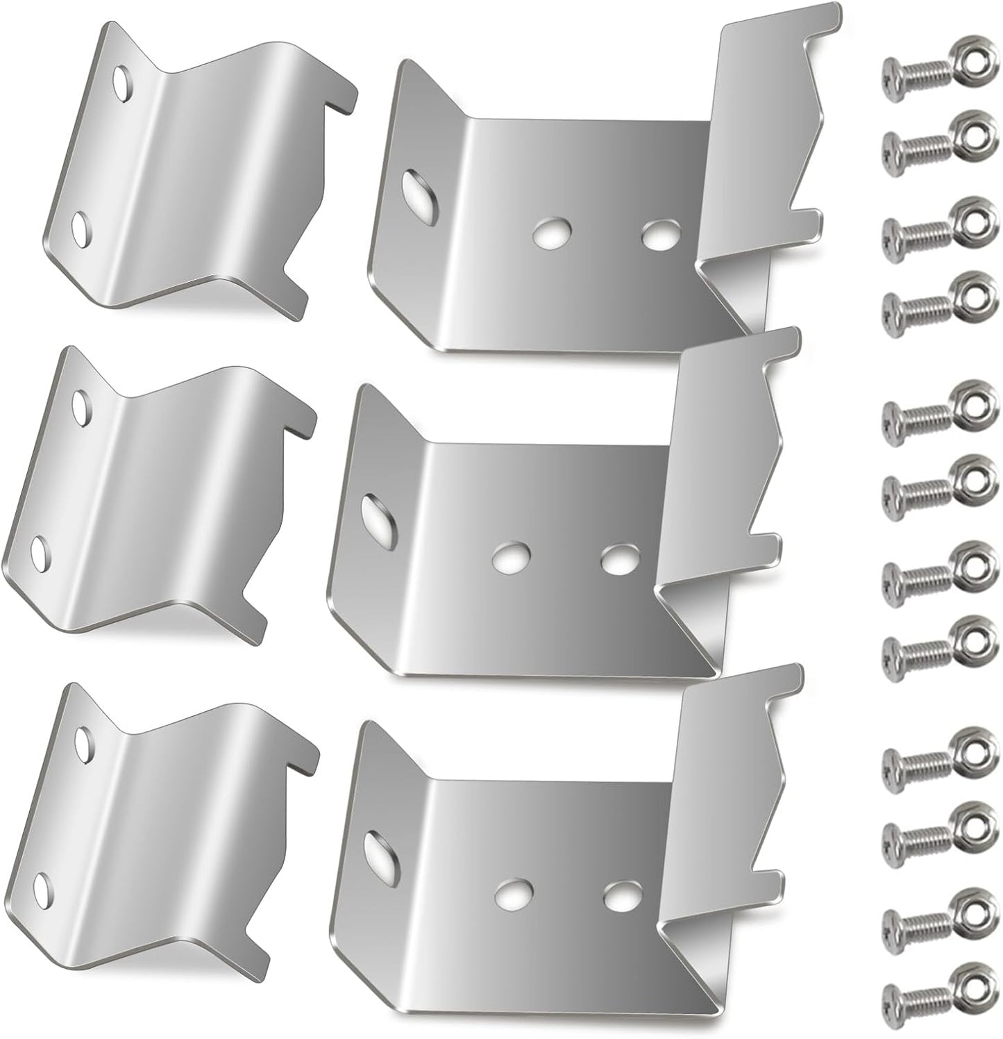 Grill Heat Plates Shield Flame Shield Brackets, Burner Hanger Brackets BBQ Gas Grill Replacement Parts Accessories with Screws for Chargriller 5050 Duo, 3001, 3008, 5050, 5072, 5650
