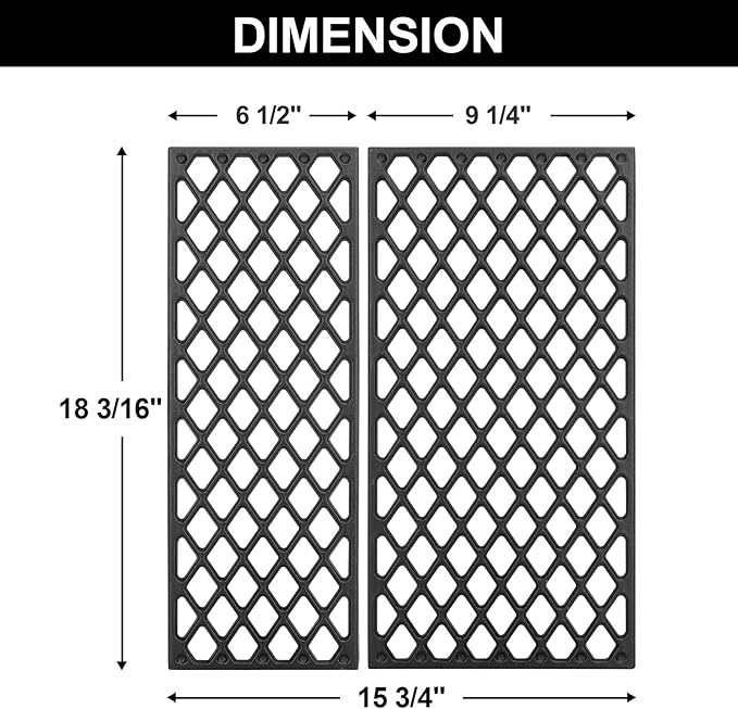 Cast Iron Grill Grates for Charbroil Performance 2 Burner Grill 463625219, 463625217, G470-0002-W1, G321-0006-W1, G321-0005-W1, G470-0003 -W1, Replacement Parts for Char Broil Grill Grates Replacement