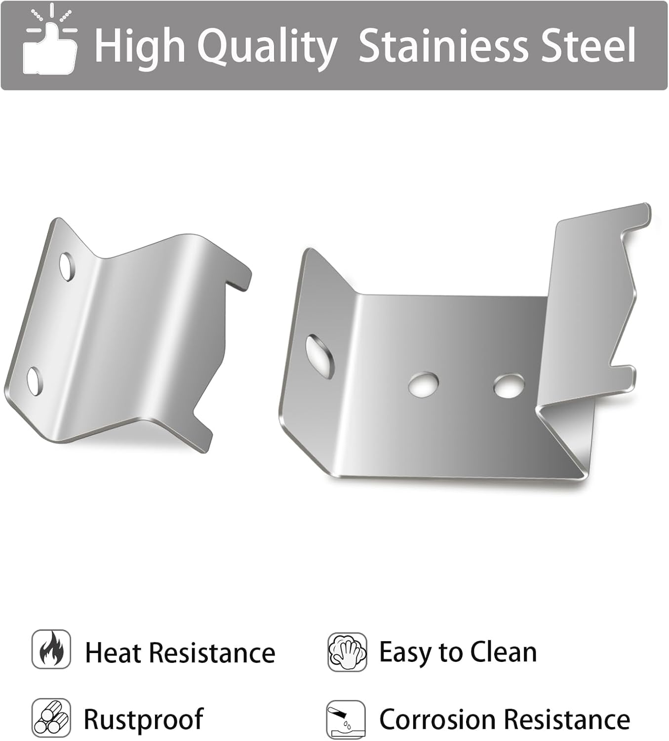 Grill Heat Plates Shield Flame Shield Brackets, Burner Hanger Brackets BBQ Gas Grill Replacement Parts Accessories with Screws for Chargriller 5050 Duo, 3001, 3008, 5050, 5072, 5650