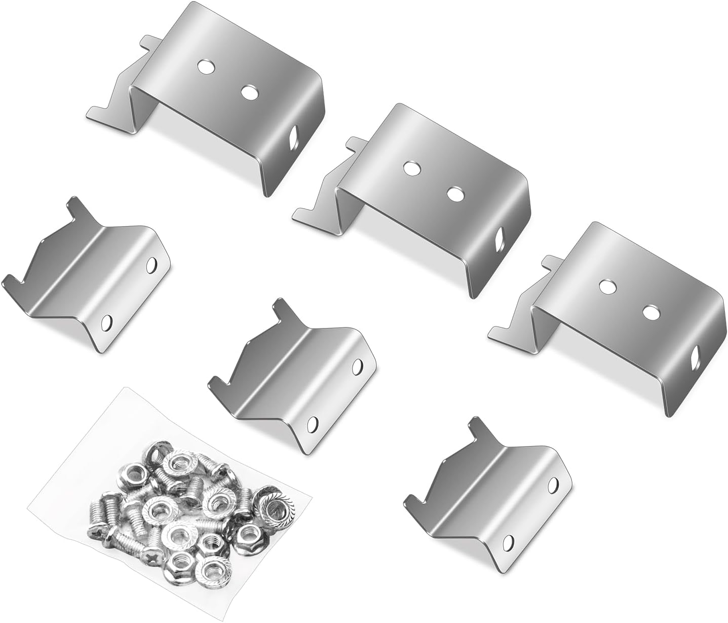 Grill Heat Plates Shield Flame Shield Brackets, Burner Hanger Brackets BBQ Gas Grill Replacement Parts Accessories with Screws for Chargriller 5050 Duo, 3001, 3008, 5050, 5072, 5650