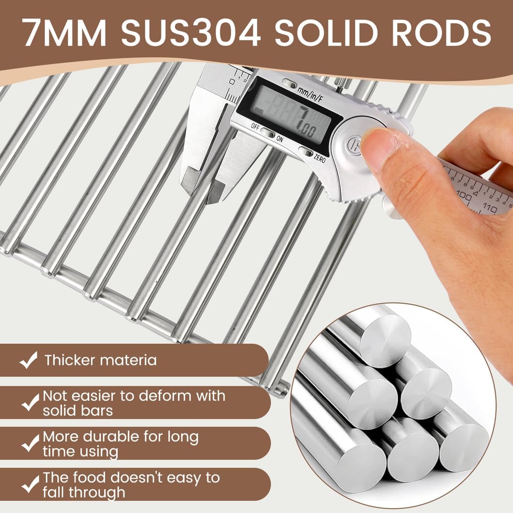 Stainless Steel Grill Cooking Grate for Pit Boss 820 Series, Pro Series 850, Pit Boss Pro II 850 Grills, Navigator 850 Wood Pellet Grills