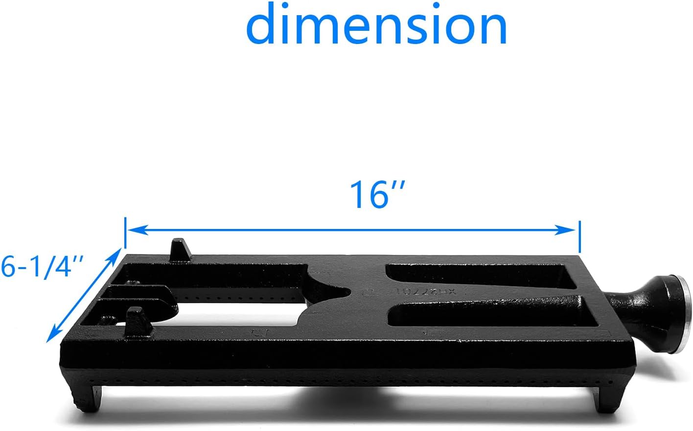 Cast Iron Burner for DCS 27 Series 27ABQ, 27ABQR, 27BQ, 27BRQ; LDR36, LDR42, LDR54, LIJ27, LIJ30, LIJ36 and Lynx CS30, L27, L30, L30PSP, L36, LBQ27, LBQ36, LBQ48 Gas Grill