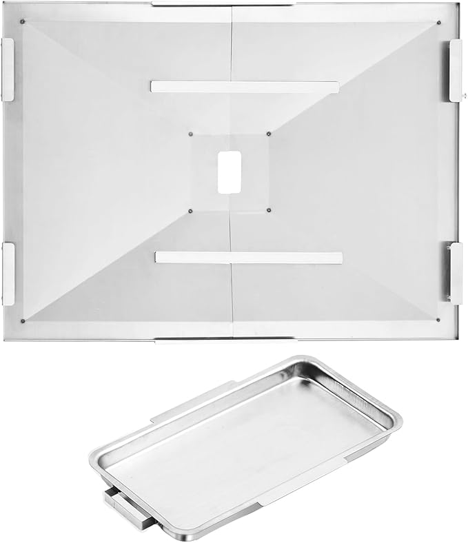 GR2210601-MM-00 BQ06042-1 Grease Tray Replacement Parts for Members Mark 5 Burner Drip Pan Brinkmann 810-2511-S 810-2410-S 810-2512-S Drip Tray Adjustable Grease Tray with Catch Pan Gas Grill Parts