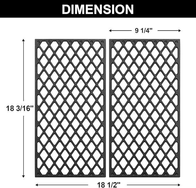 Replacement 18 3/16’’Grill grates for Charbroil Signature G422-0013-W,463675517 Cabinet 350 2-Burner Gas Grill,for Char Broil Grill Grate Porcelain Coated Cast Iron