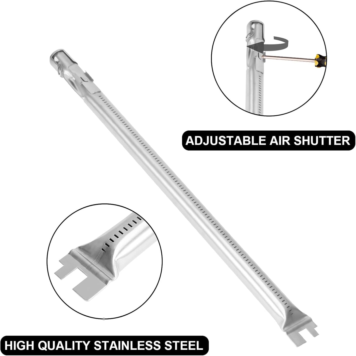 62752 Grill Burner for Weber Genesis 300 Series(2011-2016),Genesis S310 S320 S330,E310 E320 E330, 19-1/2" Stainless Steel Burner Tubes