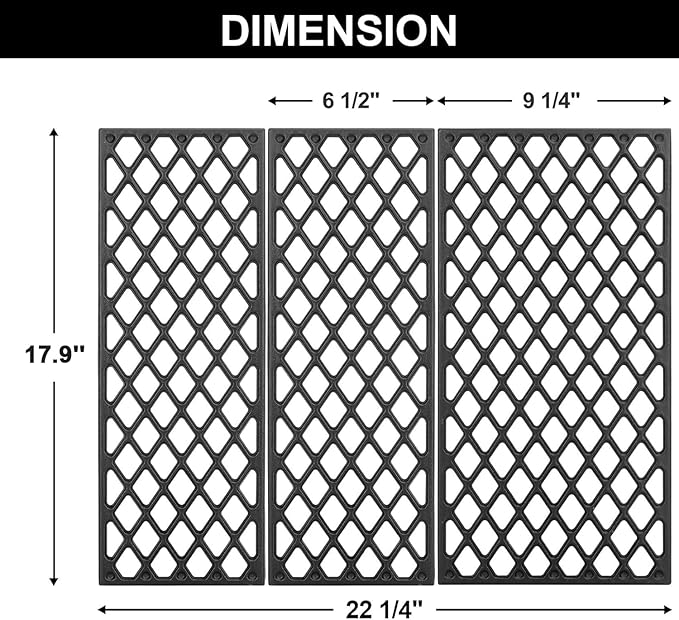 Grill Parts for Charbroil Performance 463377319, 463376419, 463376519, 463376319,17.9''Cast Iron Cooking Grate for Charbroil Grill Grates G321-0005-W1,G470-0002-W1, G470-0003-W1