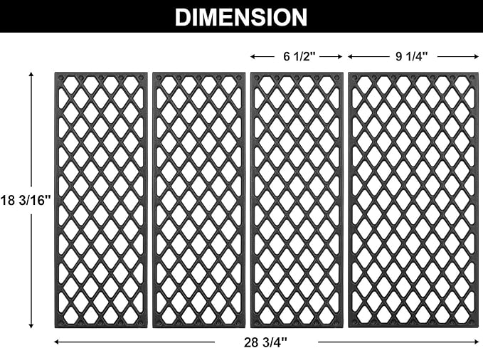 Grill Grates for Charbroil Performance 463275517,463243518,463243519,46327481 9,463274619,463275717,463274419,18 Inch Cast Iron Cooking Grates for Charbroil Replacement Grates