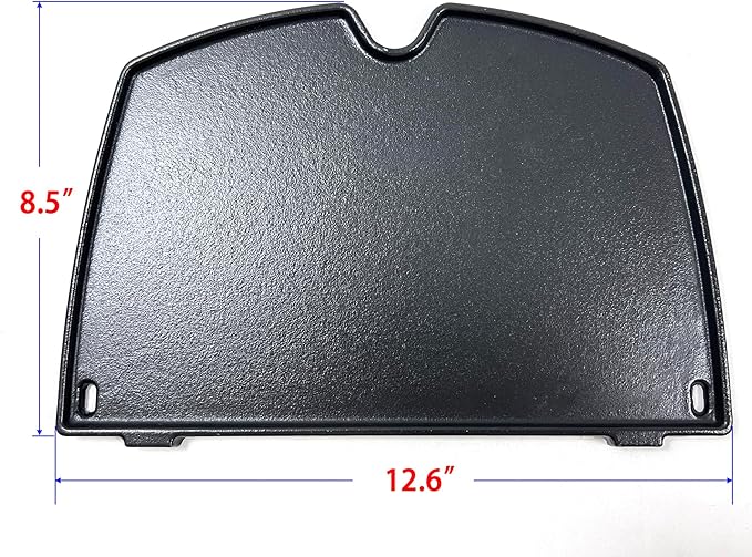 6558 Cast Iron Cooking Griddle for Weber Q100 Q1000, Q120 Q1200 Series Gas Grills Parts, 12.6 x 8.5 x 0.5 Inches