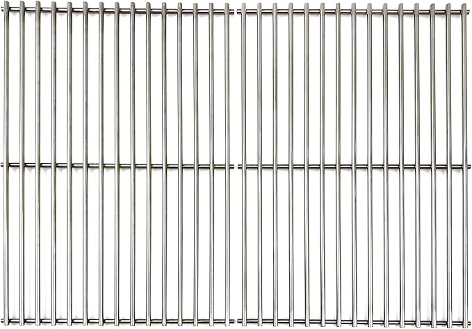 Solid Stainless Steel Cooking grids 18 1/2" x12 3/4" fits for Charbroil 463248108, DCS 27, Master Chef Gas Grill, fits for Kenmore 16644, 415.16042010, 415.16644900, Set of 2