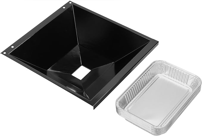 66035 Grease Tray with 10-Pcs 6415 Drip Pan Liner for Weber Genesis II E-210 E-240 Genesis II LX E-240 S-240(2017 and Newer) Grills, Catch Pan