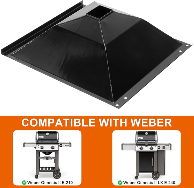 66035 Grease Tray with 10-Pcs 6415 Drip Pan Liner for Weber Genesis II E-210 E-240 Genesis II LX E-240 S-240(2017 and Newer) Grills, Catch Pan