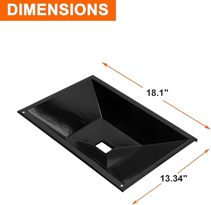 66036 Grease Tray with 83156 Catch Pan for Weber Genesis II 300 Series,Replacement Part for Weber Genesis II 310/340 Gas Grill with 10 PCS Aluminum Drip Pan Liners, 18" x 13"