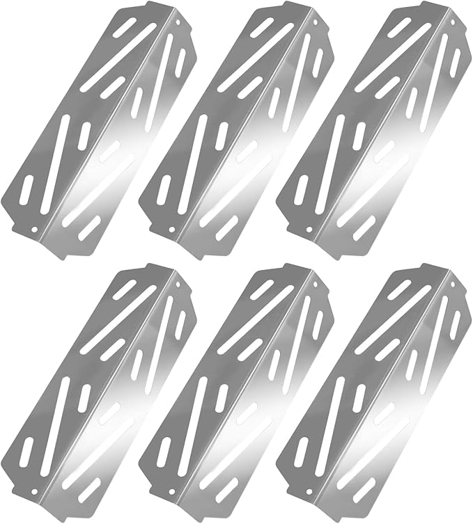 66042 66687 12-1/2" x 4-1/4" SS Heat Deflectors Replacement for Weber Genesis II 210, 310, 410, 610, Genesis II LX 240, 340, 440, 640 Grills (2017 and Newer) (6pcs)