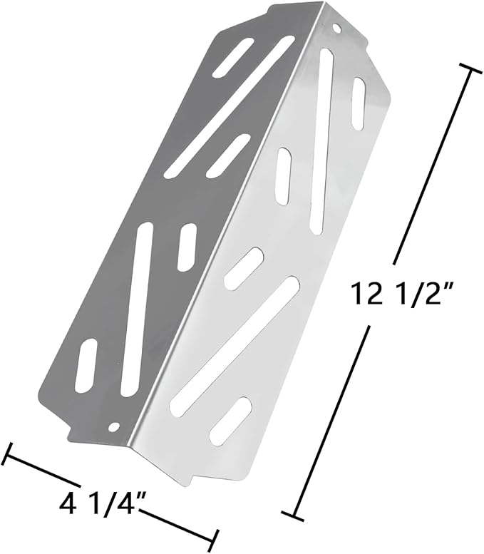 66042 66687 12-1/2" x 4-1/4" SS Heat Deflectors Replacement for Weber Genesis II 210, 310, 410, 610, Genesis II LX 240, 340, 440, 640 Grills (2017 and Newer) (6pcs)