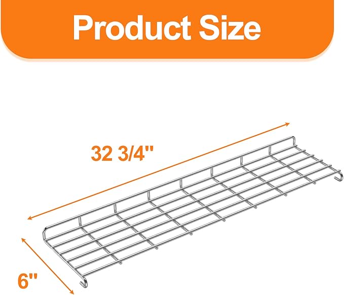 66045 Warming Rack Replacement for Weber Genesis II E/S-410 SE410 E/S-435 Gas Grills 32.75" Warming Grates Weber 62006001 67006001