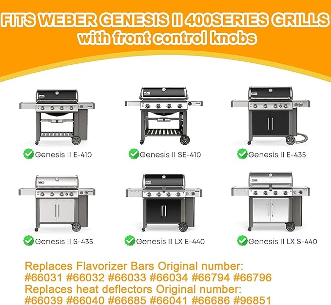66045 Warming Rack Replacement for Weber Genesis II E/S-410 SE410 E/S-435 Gas Grills 32.75" Warming Grates Weber 62006001 67006001