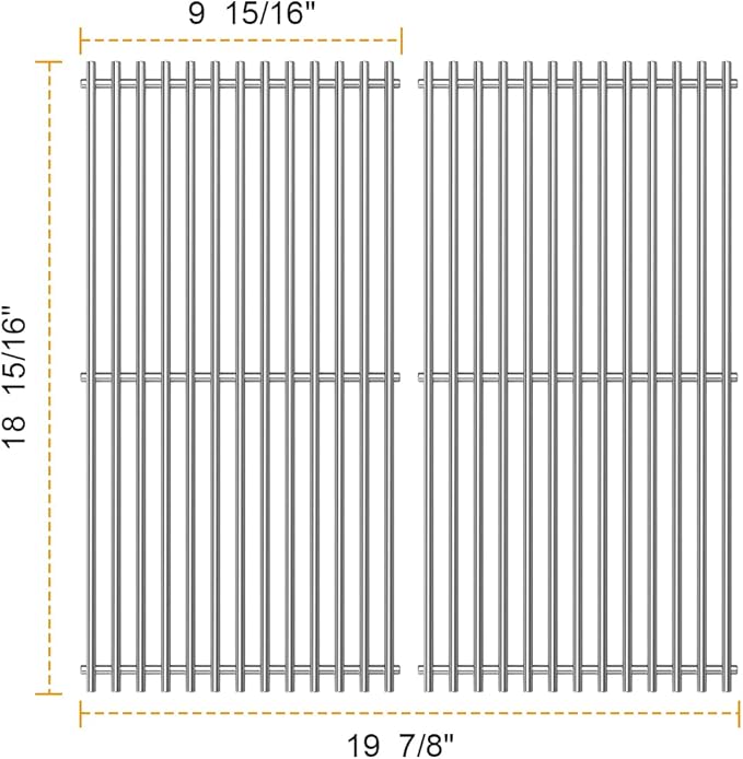 66801 66094 Cooking Grates for Weber Genesis II E-210&LX S/E-240 Series Gas Grills 2017 and Newer, Fits 60010001 65010001 60004001 65004001