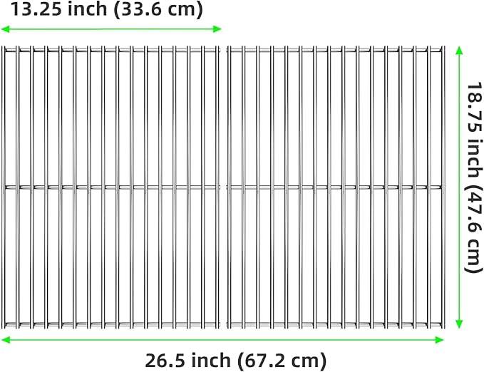 66095 66802 18.75" Grill Grates for Weber Genesis II 300 and Genesis II LX 300 Series Gas Grills, Genesis II E/S 310 315 320 325 340