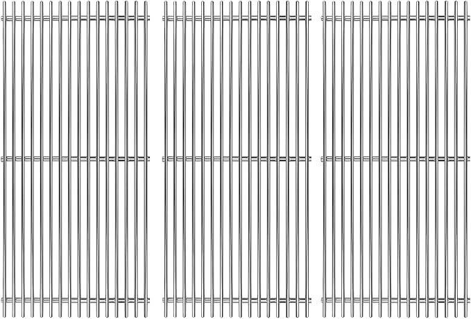 66096 66803 (3-Pack) 18 7/8" SUS304 Cooking Grates for Weber Genesis ii e 610 640 and Genesis II LX 640 E-640 S-640 Series Gas Grills 2017 and Newer