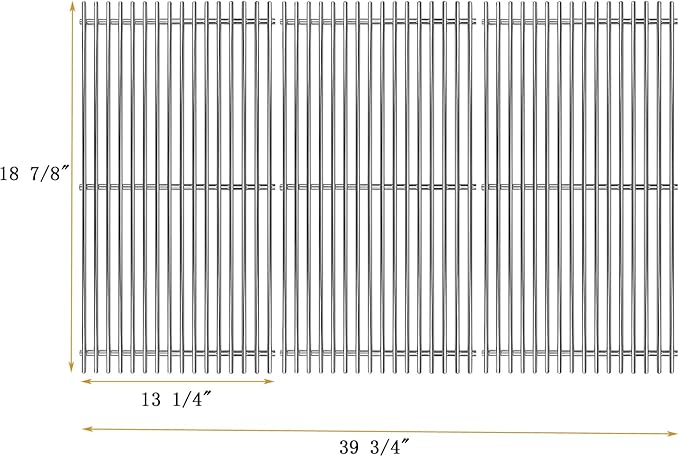 66096 66803 (3-Pack) 18 7/8" SUS304 Cooking Grates for Weber Genesis ii e 610 640 and Genesis II LX 640 E-640 S-640 Series Gas Grills 2017 and Newer