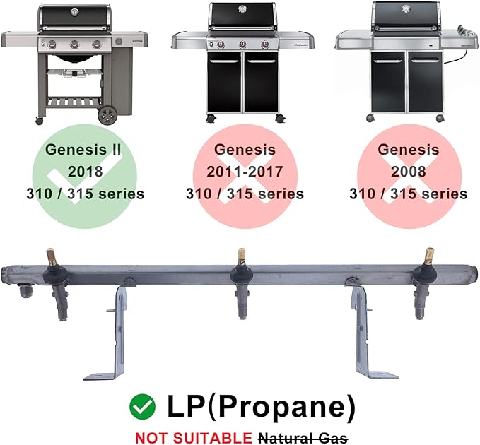 Gas Grill Manifold Valve Assembly Replacement Parts 66303 for Weber Genesis II E-310 S-310 SE-310 E-315 S-315 SE-315 (Propane(LP))
