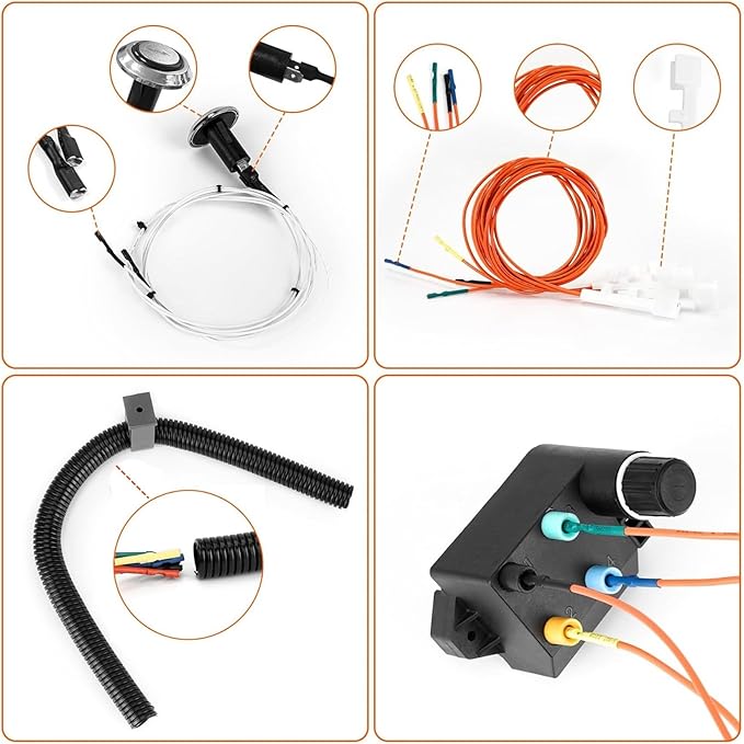 Replacement Igniter Parts for Weber 66355 , Gas Grill Igniter Kit for Weber Genesis II 410 & 210 Series Gas Grills(Model Years 2017 and Newer)