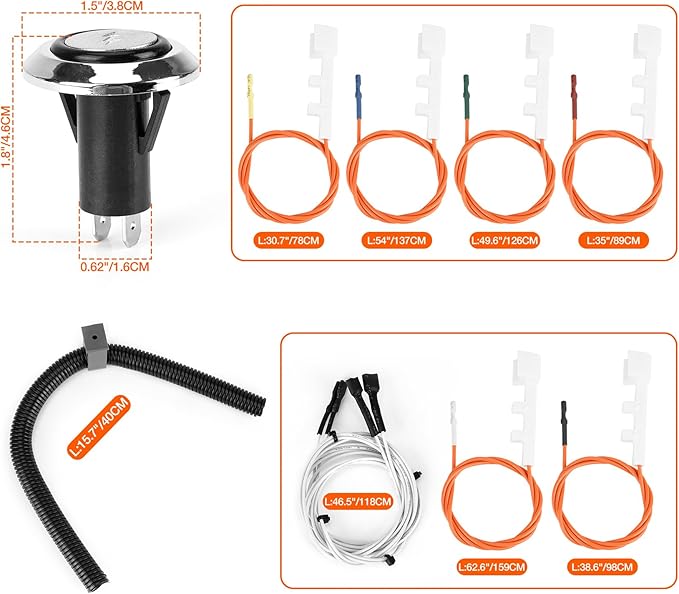 66356 Grill Igniter Kit for Weber Genesis II 610 Series Gas Grills(Model Years 2017 and Newer),6-Outlet Electronic Ignition for Weber Genesis II E-610