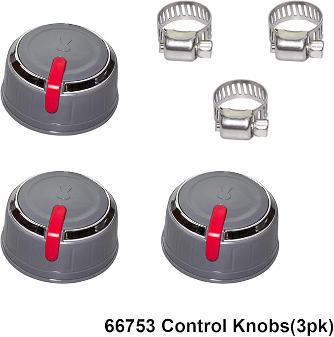 66753 Gas Grill Burner Knobs for Weber Compatible with Genesis II LX Series Grills - (3 Pack)
