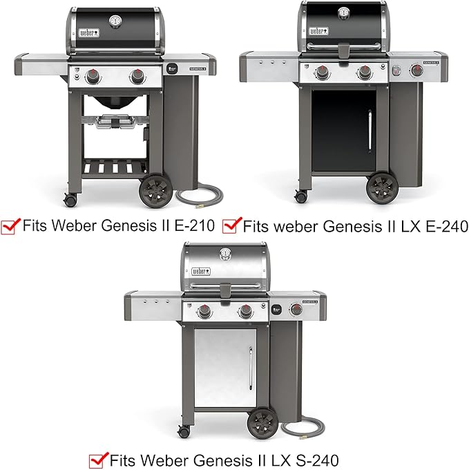 66794 66031 Grill Parts for Weber Genesis II 200 Series E-210 LX E-240 LX S-240 Flavorizer Bars Replacement, 17 1/8 inch, Set of 3