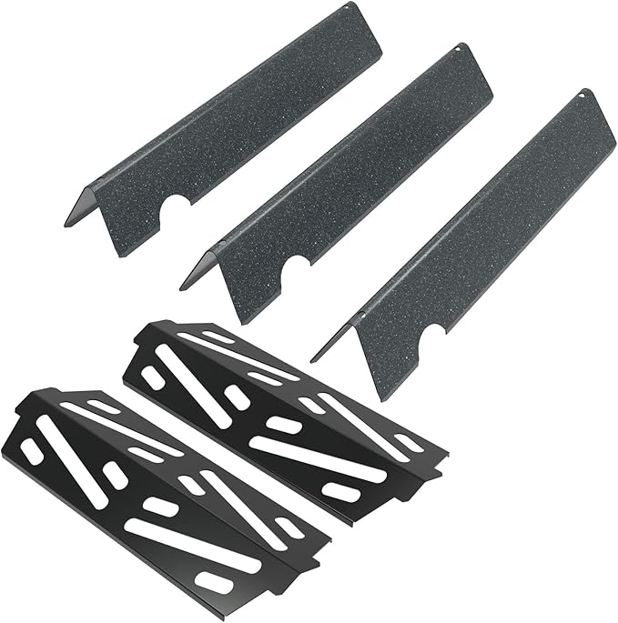 66794/90223 Porcelain Steel Flavorizer Bars and 66684/66039/66031 Heat Deflectors for Weber Genesis II E-210, Genesis II LX E-240 S-240 Grills