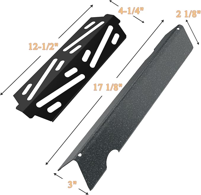 66794/90223 Porcelain Steel Flavorizer Bars and 66684/66039/66031 Heat Deflectors for Weber Genesis II E-210, Genesis II LX E-240 S-240 Grills