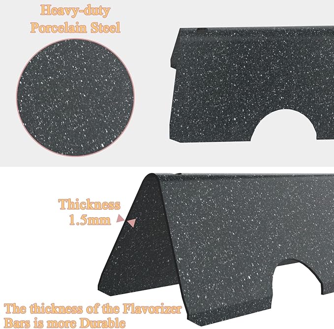 66794/90223 Porcelain Steel Flavorizer Bars and 66684/66039/66031 Heat Deflectors for Weber Genesis II E-210, Genesis II LX E-240 S-240 Grills